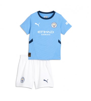 Manchester City Replika Babytøj Hjemmebanesæt Børn 2024-25 Kortærmet (+ Korte bukser)